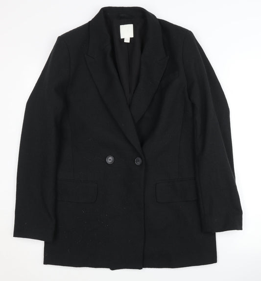 Womens UK Size XS H&M Regular Black Blazer