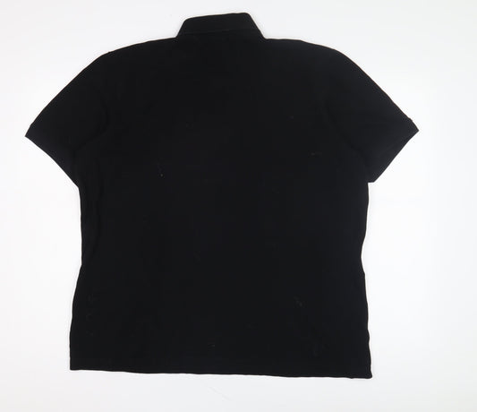 BadRhino Men's Black Polo Shirt XL Solid Casual