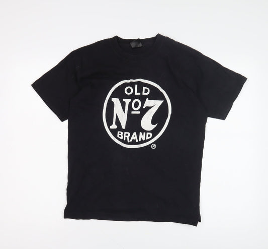 Additional front view of Jack Daniel's Black T-Shirt, M, unisex fit, short sleeve