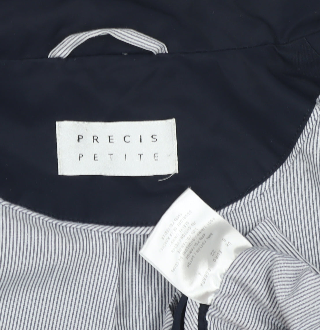 Precis Petite Women's Blue Mid-Length Overcoat Size 12