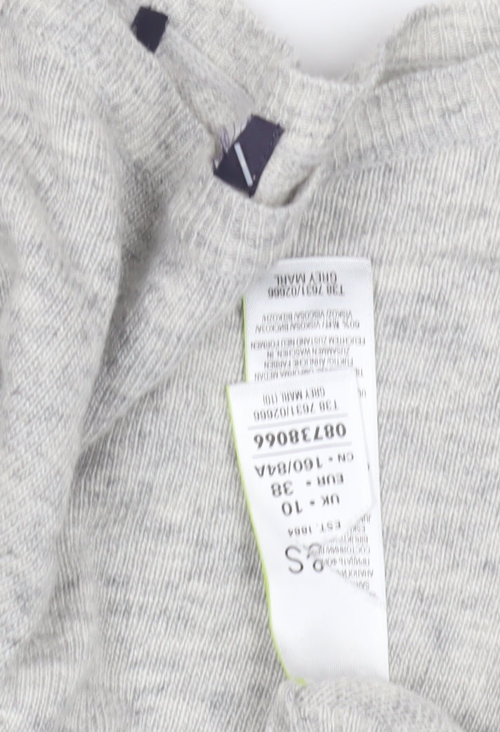 Womens UK Size 10 Marks and Spencer Grey Pullover Jumper
