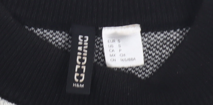 Womens UK Size S H&M Black Pullover Jumper