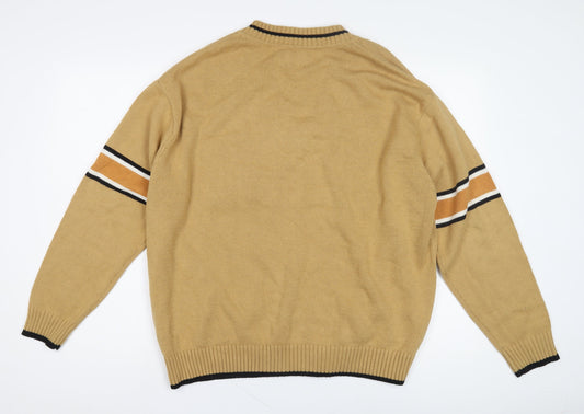 ASOS DESIGN Women's Beige V-Neck Pullover Jumper XS