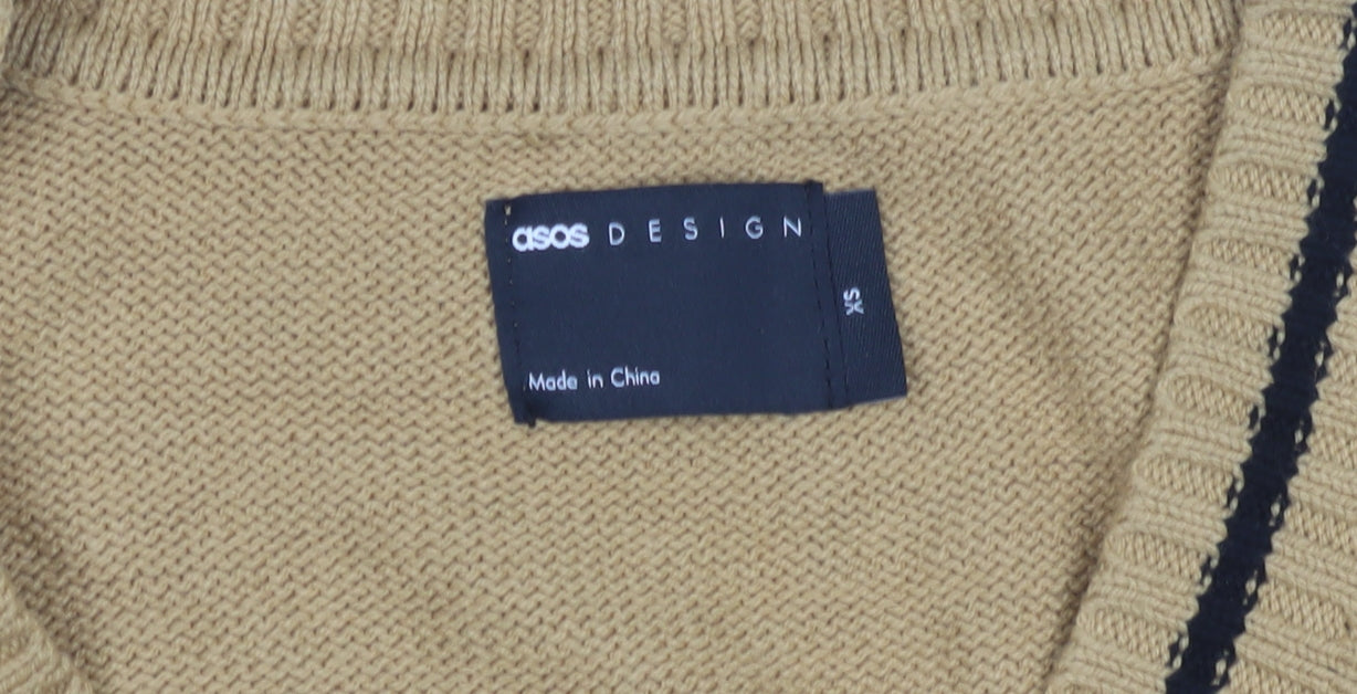 Womens UK Size XS ASOS DESIGN Beige Pullover Jumper