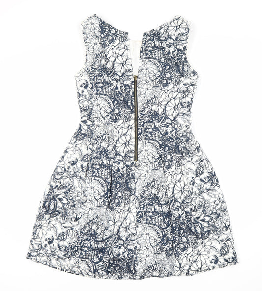 Zara Basic Women's Multicoloured Floral A-Line Dress
