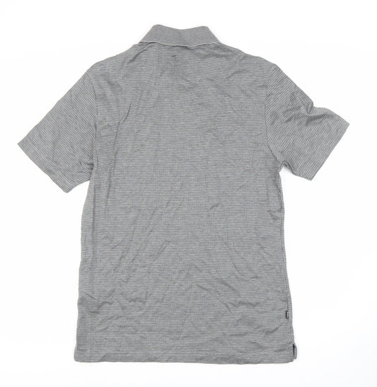 Marks and Spencer Men’s Grey Check Polo Shirt S