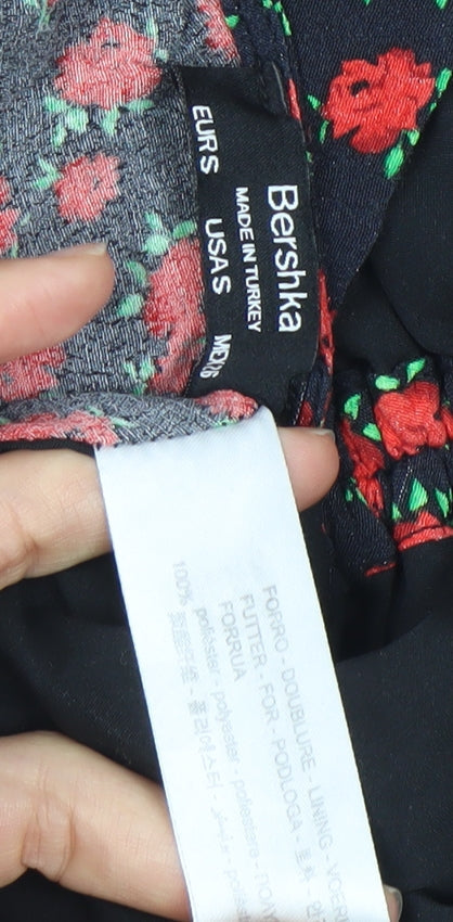 Bershka Floral Cropped Blouse, Women's M