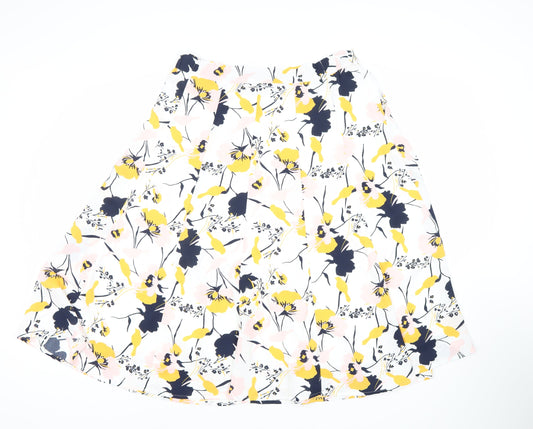 Damart Women's Multicoloured A-Line Floral Skirt Size 14