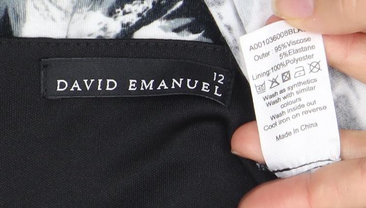 David Emanuel Women's Floral Dress, Size 12