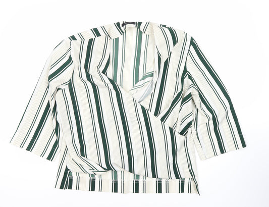 Womens UK Size 16 Marks and Spencer Multicoloured Wrap Blouse
