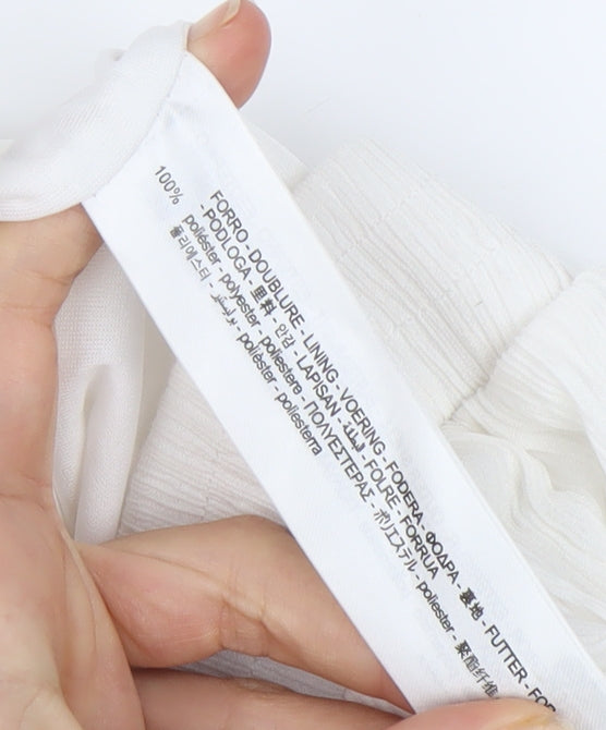 Bershka Women's White Trousers Size L