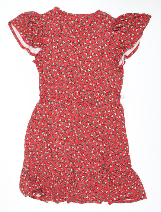 Monsoon Women's Red Floral A-Line Dress XL