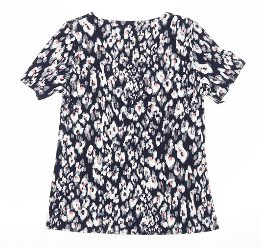 Womens UK Size 10 Saloos Blue Basic T-Shirt