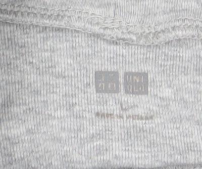 Unisex Adults UK Size L Uniqlo Grey Basic T-Shirt