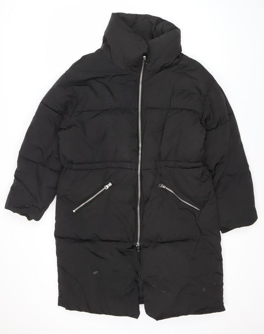 Womens UK Size S Monki Black Puffer Jacket