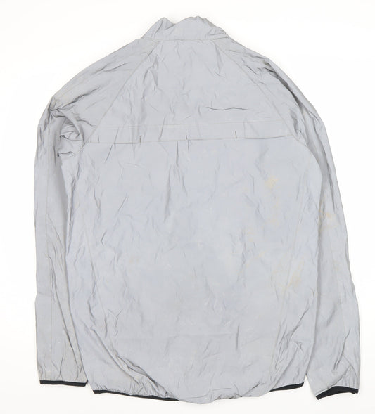 Mens UK Size 3XS Zakti Grey Windbreaker Coat