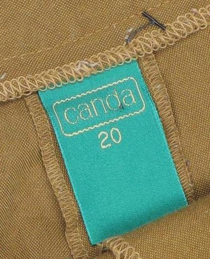 C&A Women's Brown Trousers Size 20 with Elastic Waist