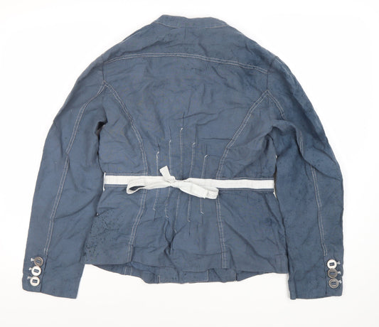 Marks and Spencer Women’s Blue Linen Blazer Size 10