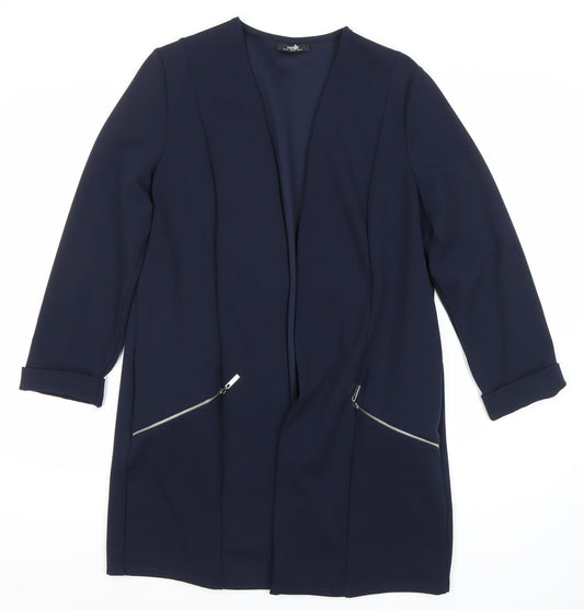 Womens UK Size 14 Wallis Blue Overcoat