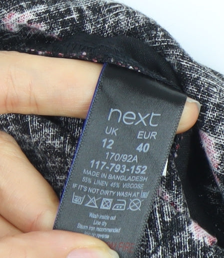 Next Women's Black Floral Jumpsuit, Size 12, Sleeveless