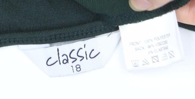 Womens UK Size 18 Classic Green Basic Blouse