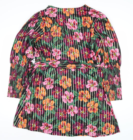 Simply Be Women's Wrap Dress - Floral Multicoloured 18