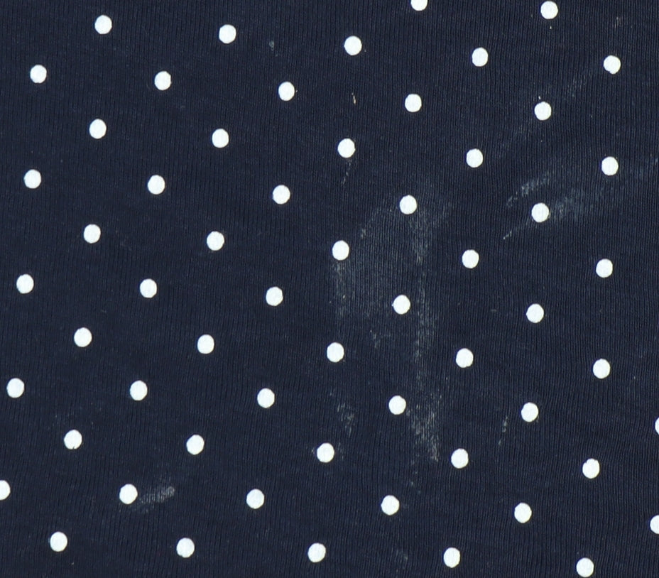 Cotton Traders Women's Blue Polka Dot T-Shirt Size 10