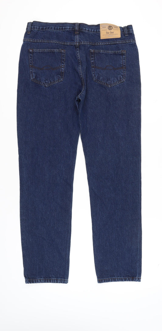Euro Denim Men's Blue Straight Jeans