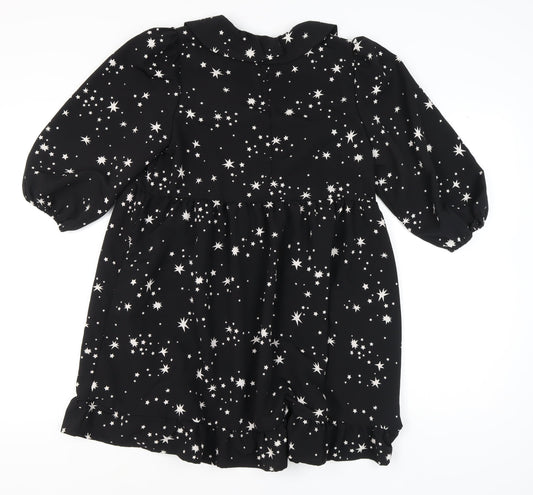 New Look Women's Black Star Pattern Dress, UK 12