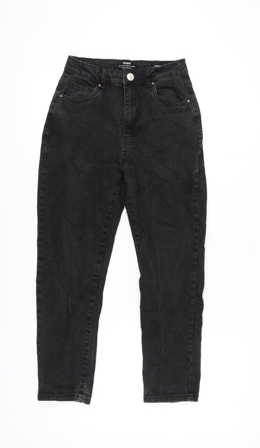 Womens UK Size 10 Cotton On Regular Fit Straight Black Jeans