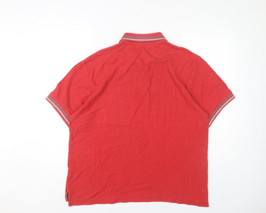 Pierre Cardin Men's Red Polo Shirt XL