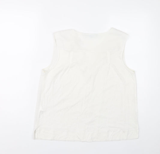 Womens UK Size L French Connection Ivory Basic Blouse