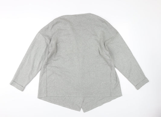 Womens UK Size L Warehouse Grey Cardigan Jumper