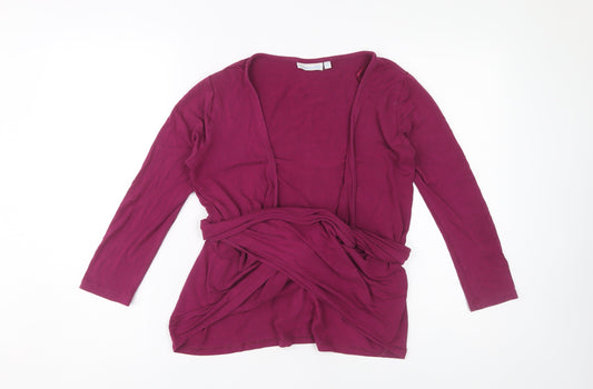 Womens UK Size XS JoJo Maman Bébé Purple Wrap Blouse