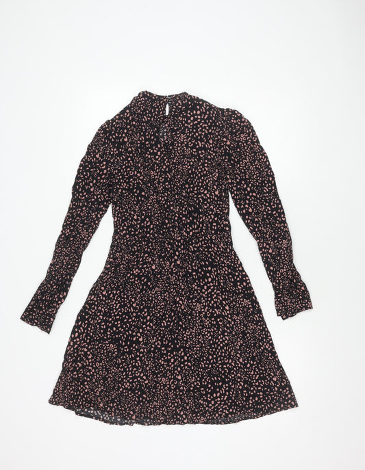 New Look Women's Black Animal Print Dress Size 6