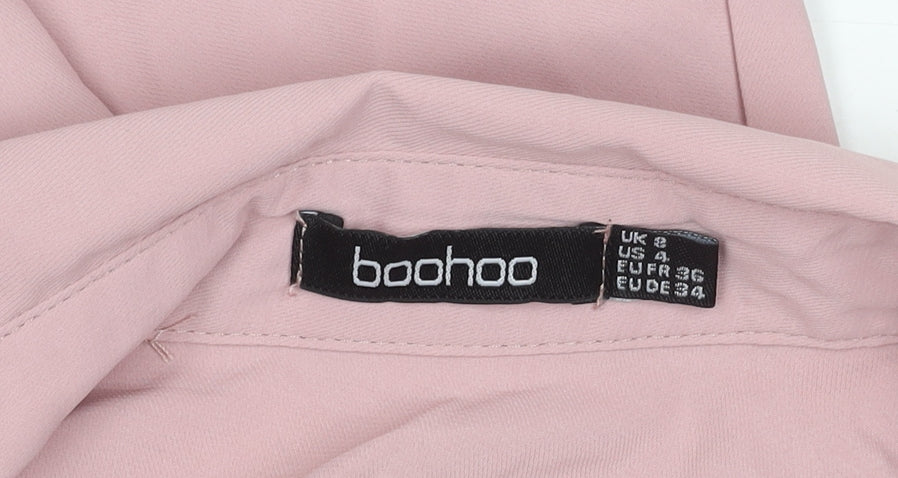 Boohoo Pink Fit & Flare Dress - UK 8, Casual Elegance