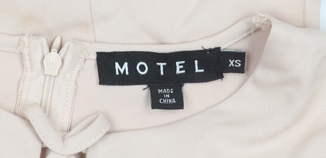 Motel Women's Beige XS A-Line Sleeveless Dress