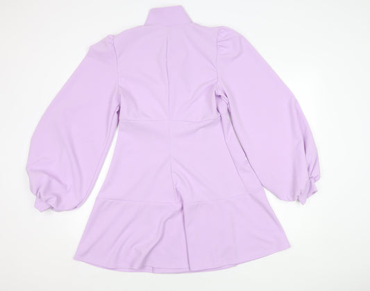 Boohoo Women's Purple Short Dress UK 14