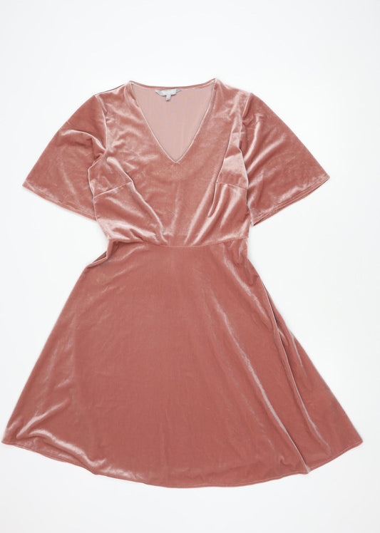 Additional front view of Red Herring Women's Pink A-Line Dress, size 10