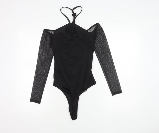 PrettyLittleThing Black Off Shoulder Bodysuit Size 10