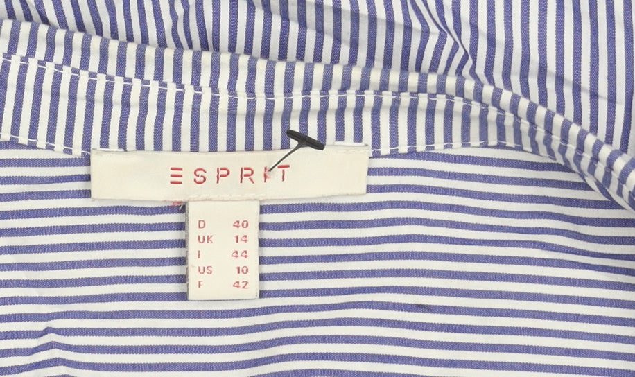 Esprit Women's Striped Multicoloured Cotton Shirt UK 14