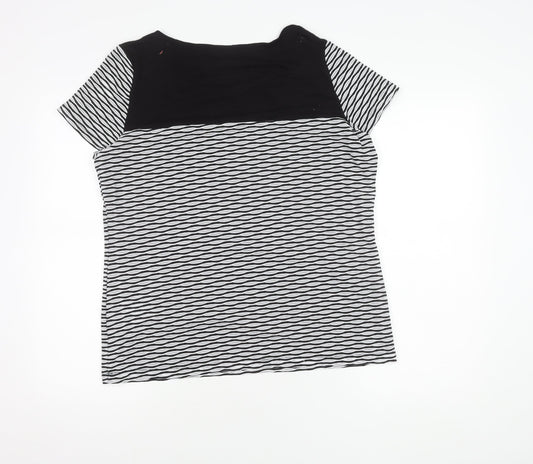 Marc New York Women's Black & White Geometric Top, L