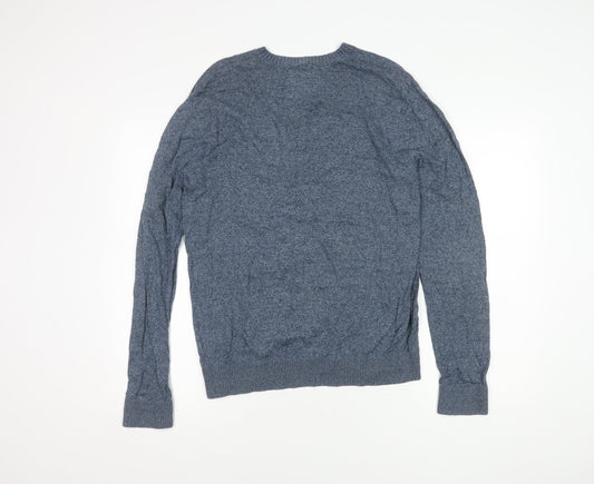 Hollister Men's Blue Pullover Jumper L Crew Neck