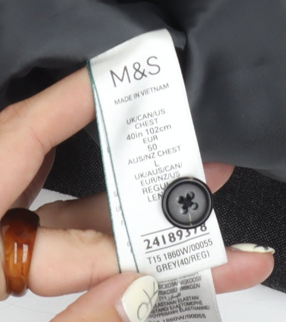 Mens UK Size 38 Marks and Spencer Regular Grey Suit Waistcoat
