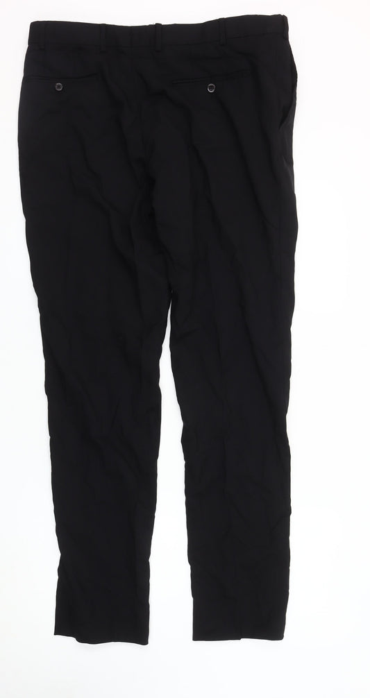 Massimo Dutti Men's Black Slim Chino Trousers