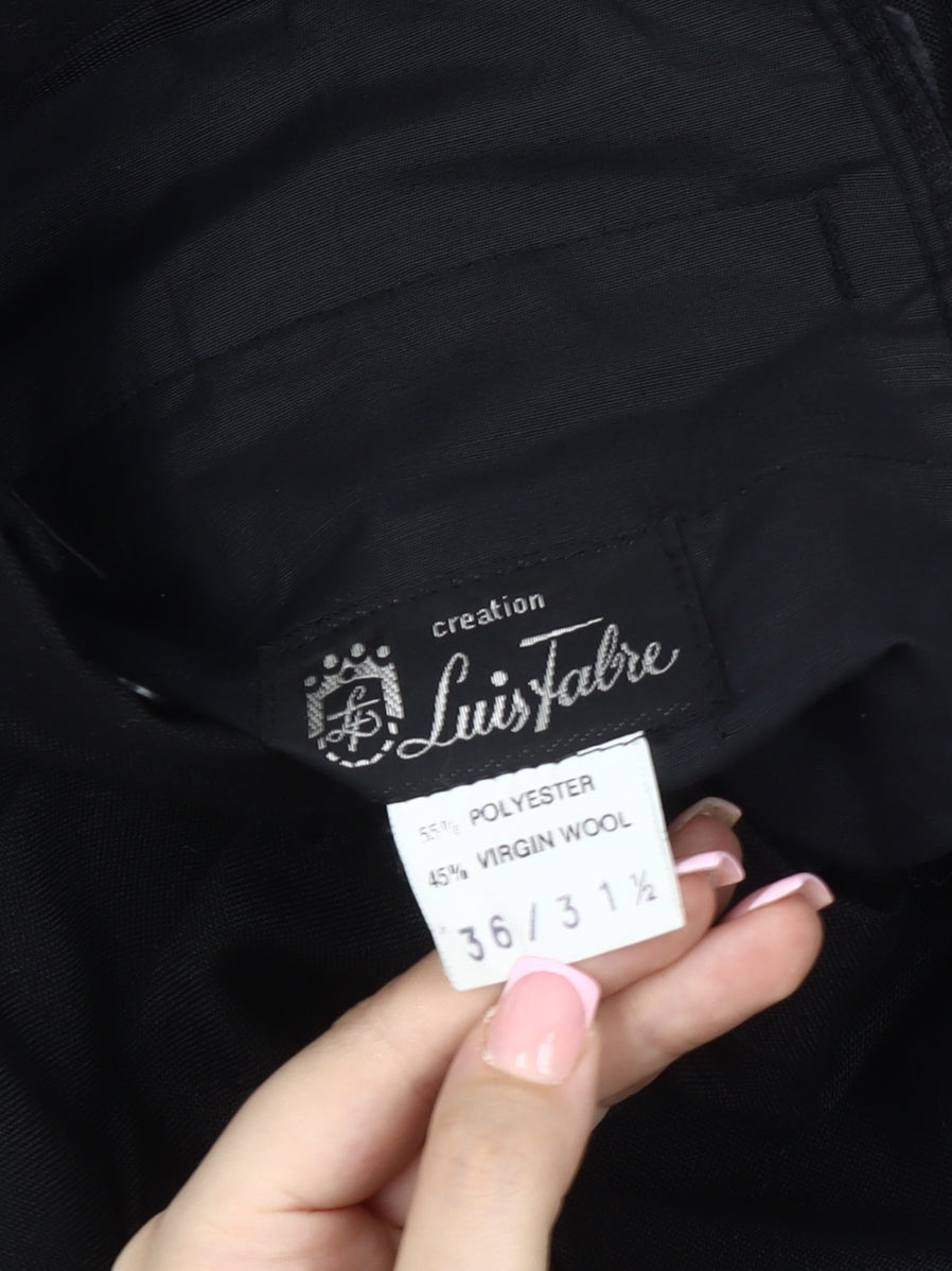 LuisFabre Men's Black Dress Pants Size 36