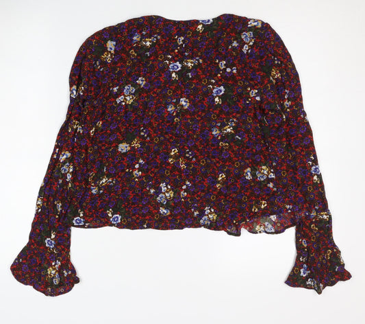 Womens UK Size XS Pins and Needles Multicoloured Basic Blouse