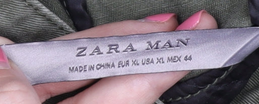 Zara Man Green XL Parka Jacket for Men