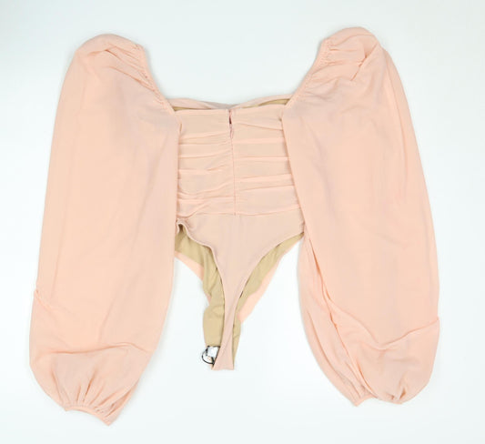 Oh Polly Women's Pink Bodysuit, UK 10, Party Wear