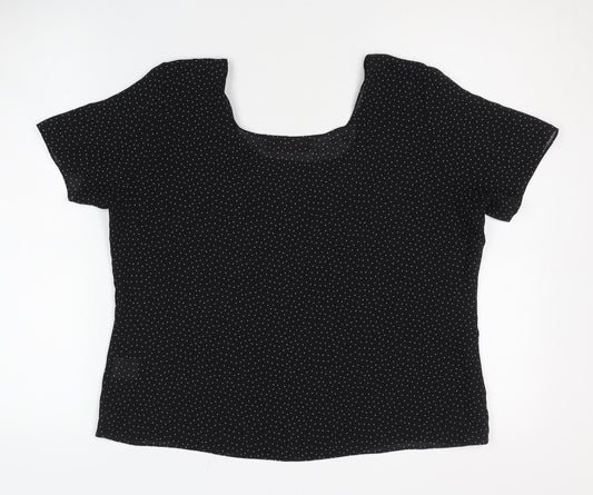 Womens UK Size 14 Dorothy Perkins Black Basic Blouse